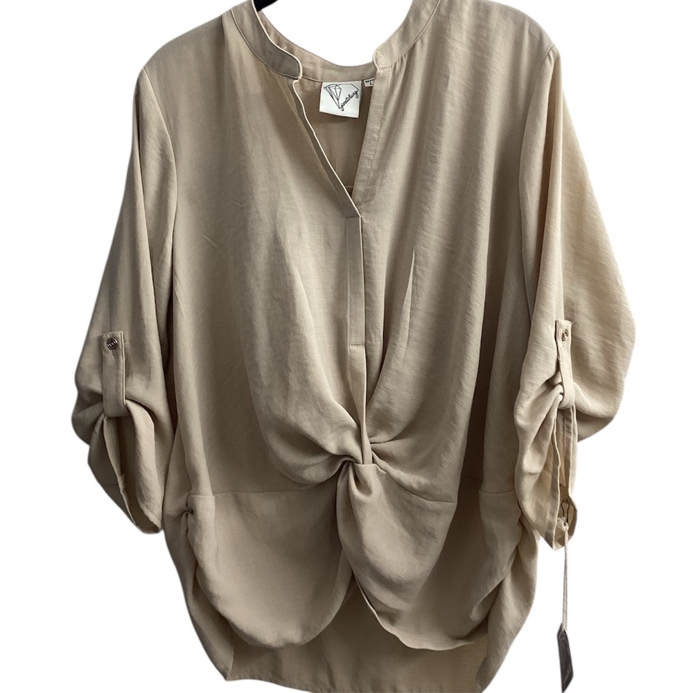 Jaretchun beige/tan, large, 3/4 sleeve or long, business casual, brand new